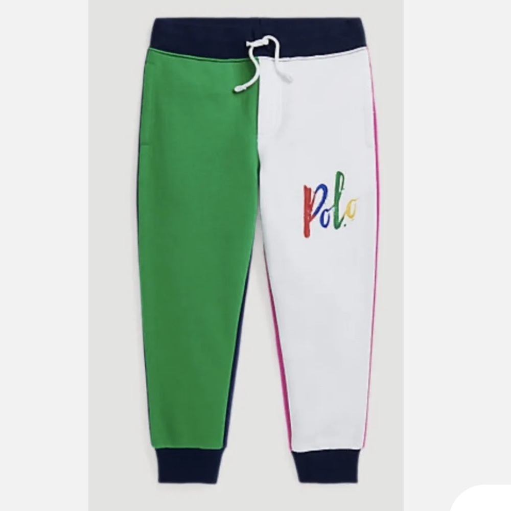 Polo color block sweat pants joggers size medium 10-12 boys / girls